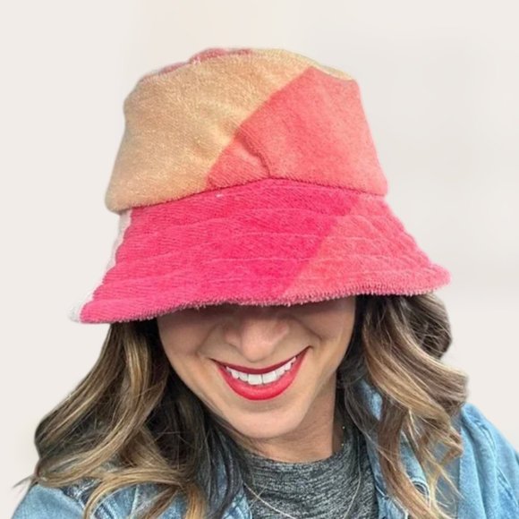 Handmade Reversible Bucket Hat - Terry Cloth - Picture 1 of 6
